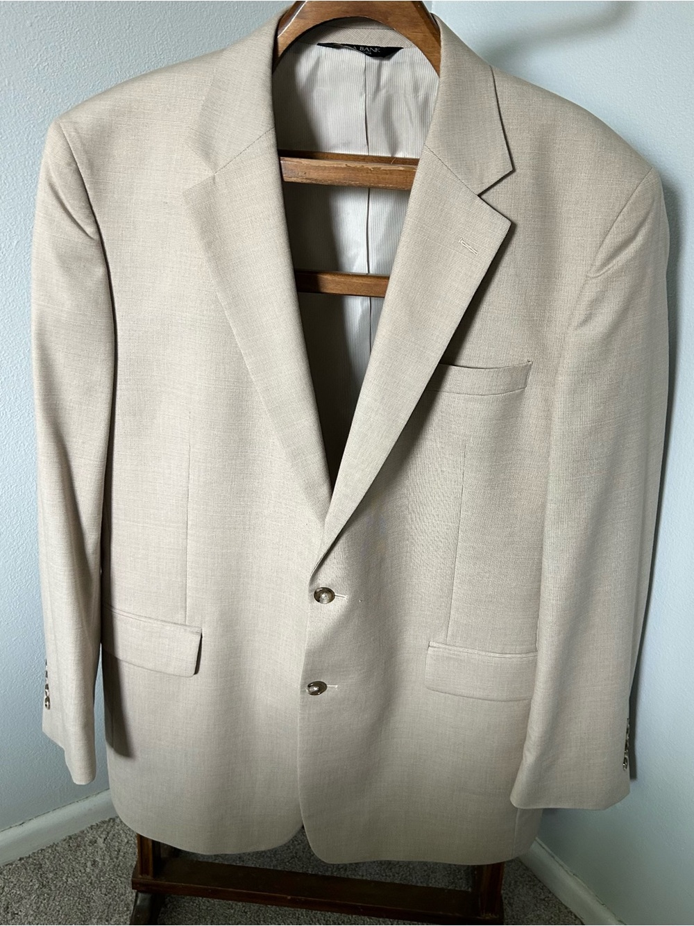 Jos. A. Bank Light Beige Two-Button Sport Coat